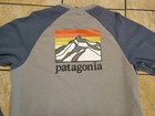 Patagonia Long Sleeve Baseball Style Organic Cotton Shirt Mens Large L Mountains — photo 2