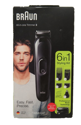 Braun MGK3220 6-in-1 Men's Rechargeable Wet & Dry Electric Shaver & Trimmer Kit