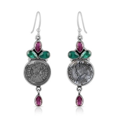 Emerald Stone Earring Garnet Stone Earring 925 Silver Earrings Handmade Earring