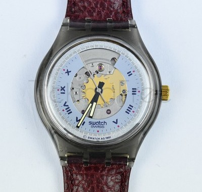 1991 Swatch Automatic - SAM100V - 1 Hole Variant Ruby - New