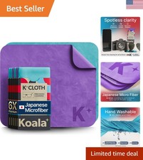 Pack of 6 Koala Ultimate Lens Cleaning Cloths - Blue  Purple Microfiber