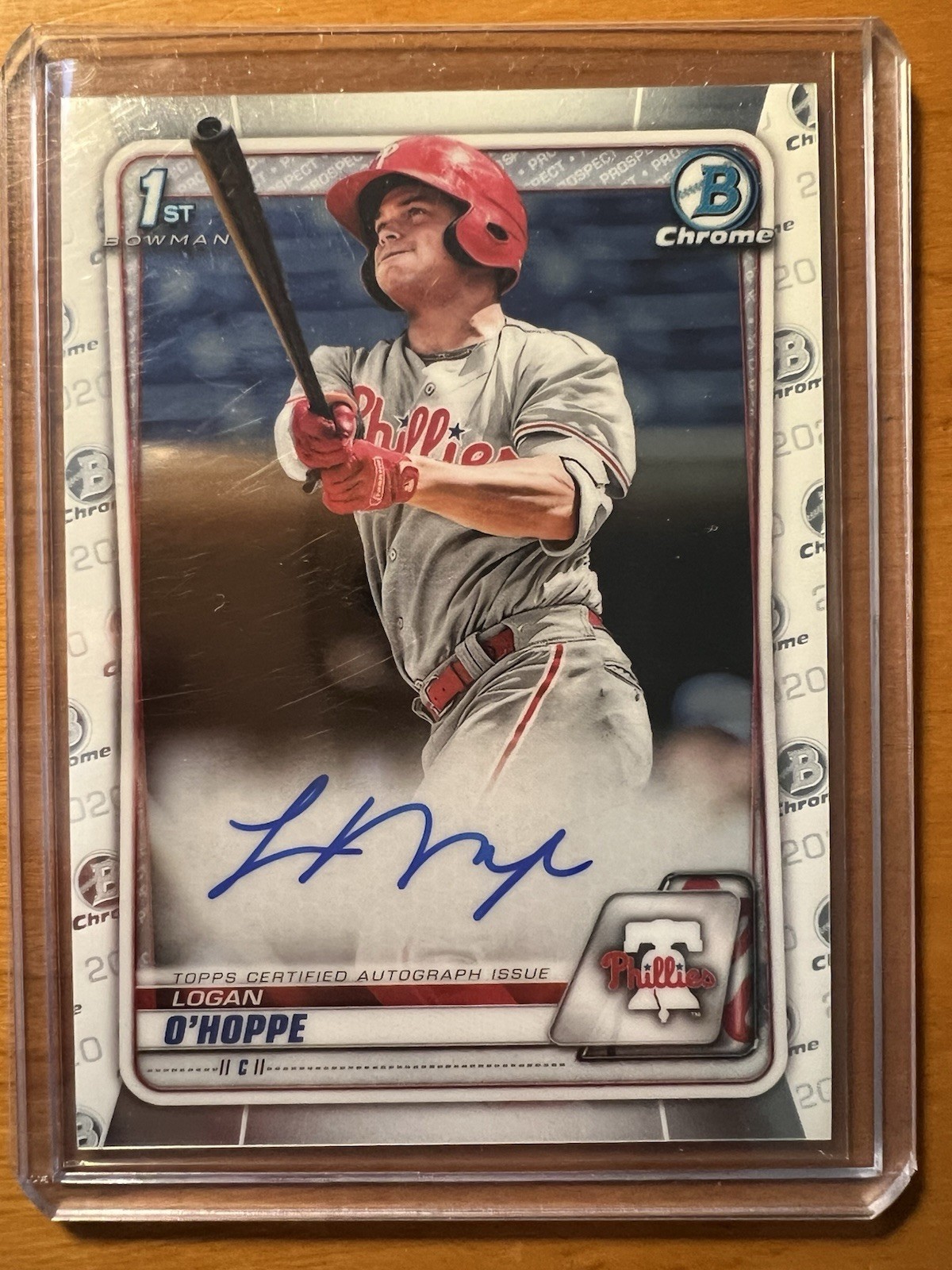 大活躍　Logan O’Hoppe 直筆サイン　オホッピー2020 Chrome Logan O'Hoppe 2020 Bowman Chrome #CPA-LOH Prospect Auto (1st