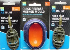 Alimentatore Preston ICS In-Line Dura Flat Method XL 45 + 60 + 75 + 90 grammi + stampo