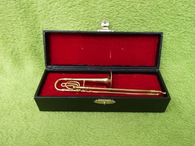 Miniatur Posaune Miniatur Musikinstrument im Kasten