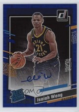 2023-24 Donruss Rated Rookie Choice Blue Signatures 19/49 Isaiah Wong Auto 10qe