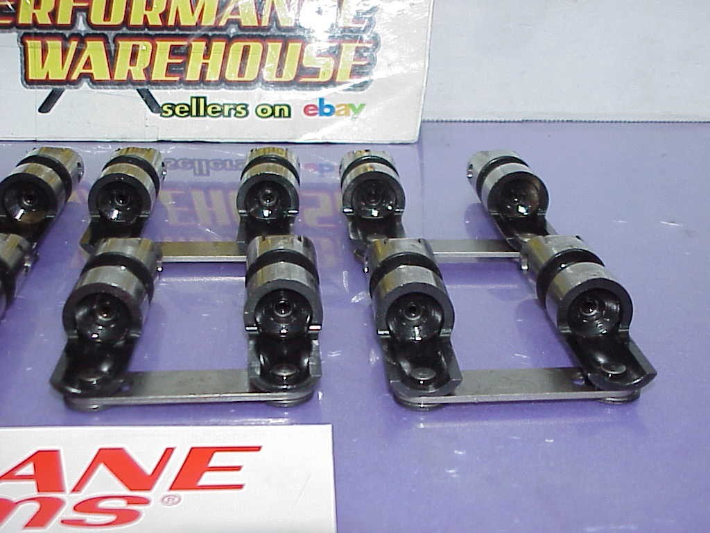 16 Crane Centered .874" Tie Bar Solid Roller Lifters 351W Ford