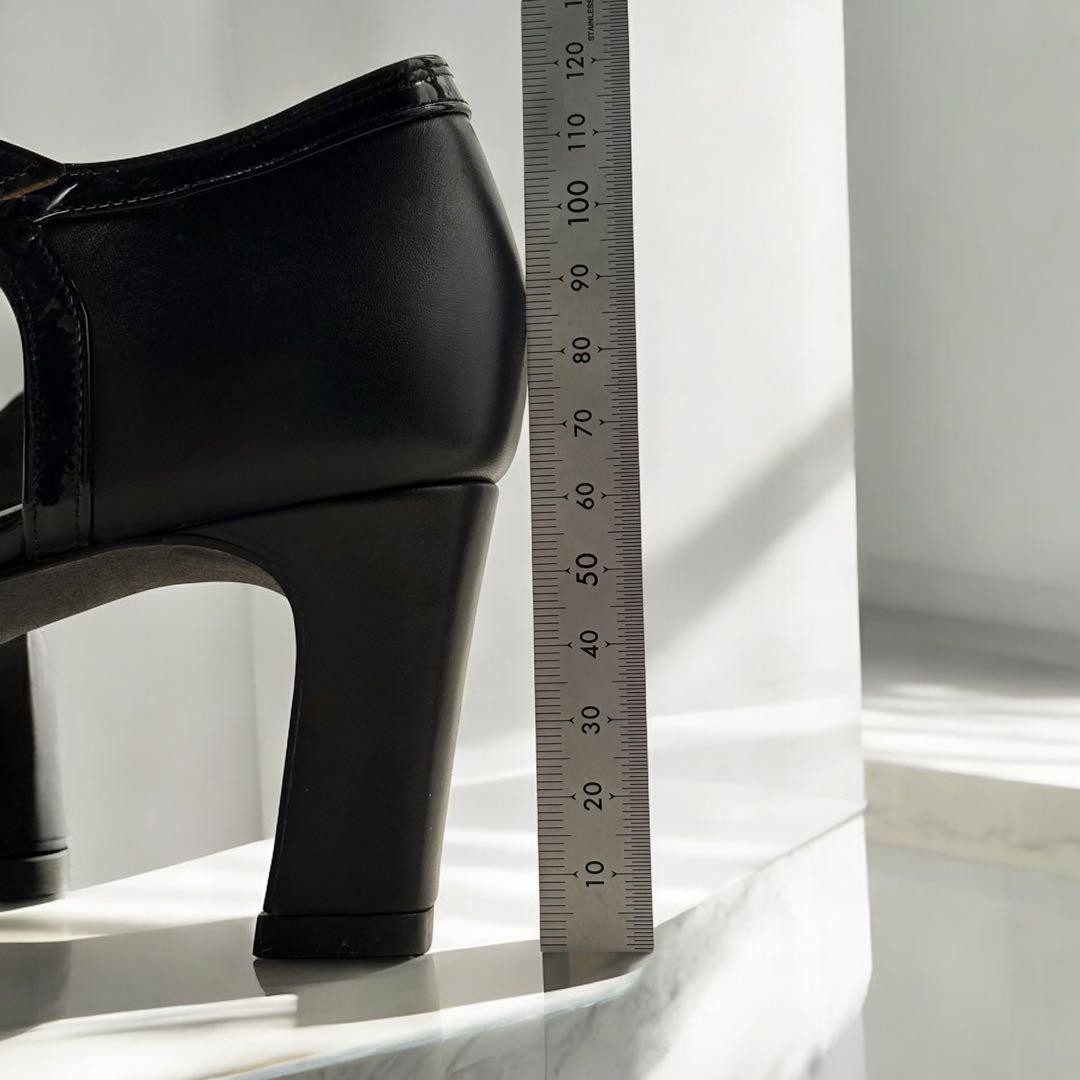 Saint Laurent Shoes Pumps Heel EU 36.0 US 6.0 Leather Black Authentic thumbnail 9