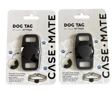 2-Pack Case-Mate Dog Collar AirTag Mount Black Secure Holder for Pets NEW