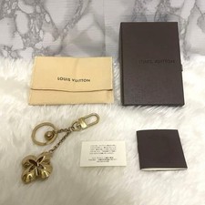 Louis Vuitton Eclipse Key Ring Charm Gold Porte Cles LV Accessory YK715