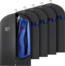 5 Pack 40-inch Suit Bag Garment Bag for Travel and Storage, Garment Bags for ...