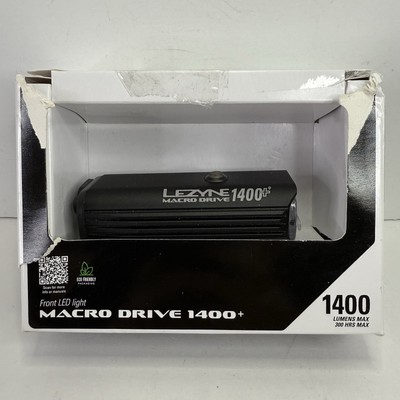Lezyne Macro Drive 1400+ LED Front Headlight Bike Bicycle Light Lumen Black