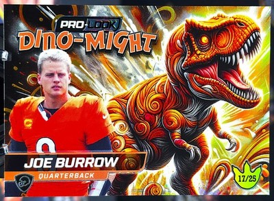 Wild Card 2025 Joe Burrow Pro-Look Dino-Might #DMPTRX3-JB /25 Bengals