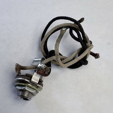 Vintage PRE SOLDERED Switchcraft Input Jack With Cloth Covered Wire