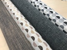 CHENILLE SPOTS FABRIC UPHOLSTERY MATERIAL FIRE RETARDANT 140 CMS  greys/browns