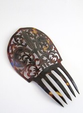 VTG Carved Tortoise Mantilla Hair Comb