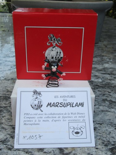 Figurine pixi 4636 le bebe marsupilami noir ressort - Collection