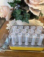 Vintage YELLOW Case CLAIROL 14 Hot ROLLERS Curlers Hairsetter - with CLIPS, OOP