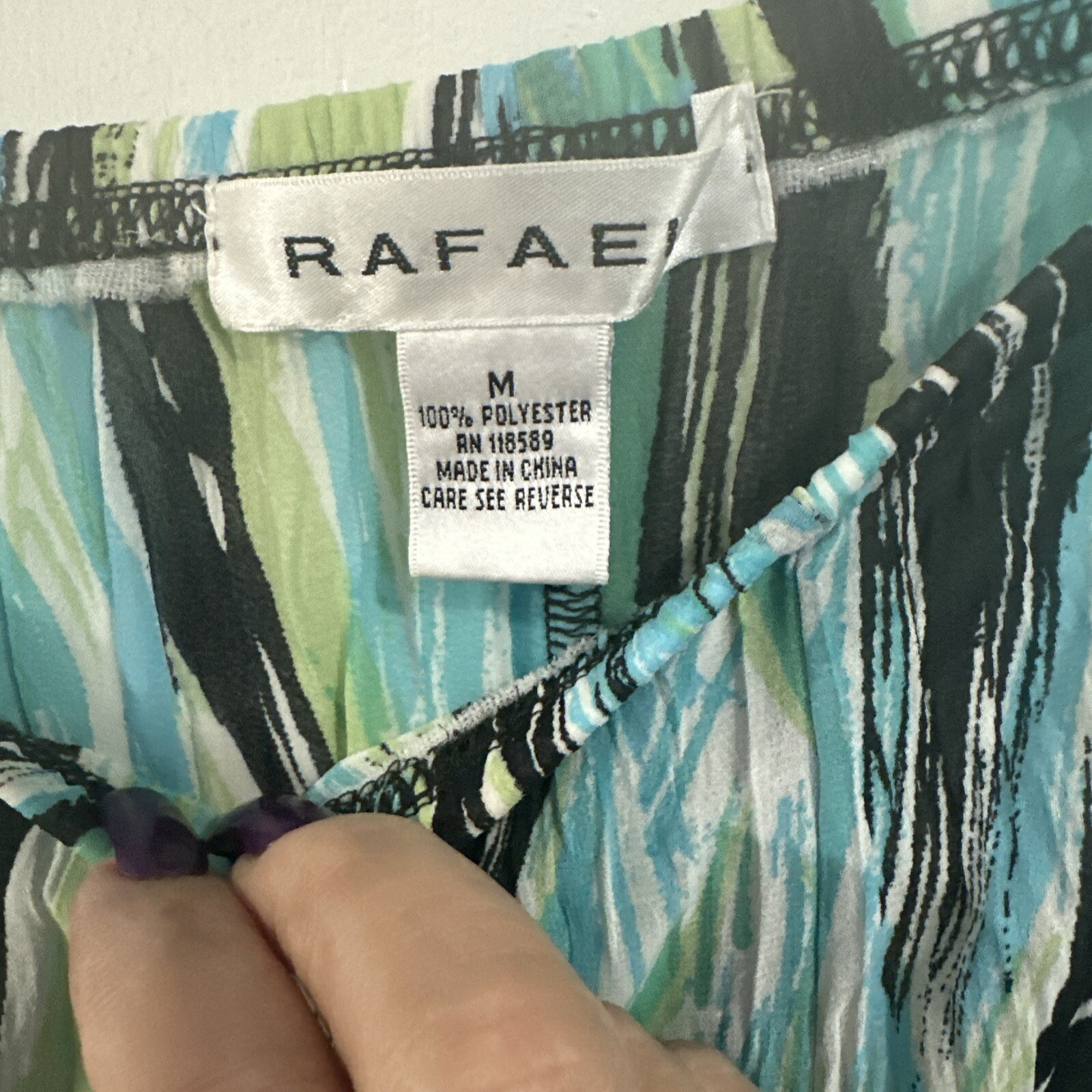 Rafael Size M Polyester Patterned Long Skirt - image 2