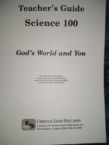 CLE Science 1 Teachers Guide And Student Book 101 - Picture 2 of 4