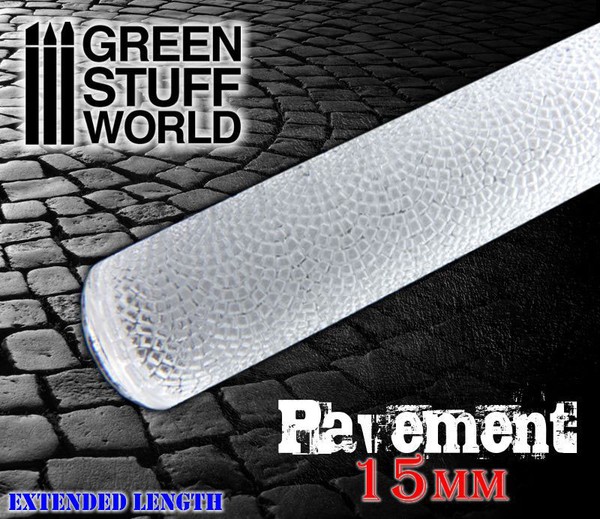 Rodillo Texturizado PAVIMENTO 15 mm (Escala HO - O) trenes escenografia bases