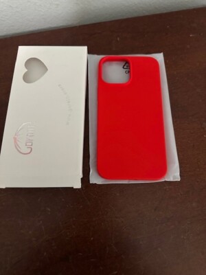 Gorain For iPhone 13 Pro Max Silicone Case Cover Solid Red Protective Phone New