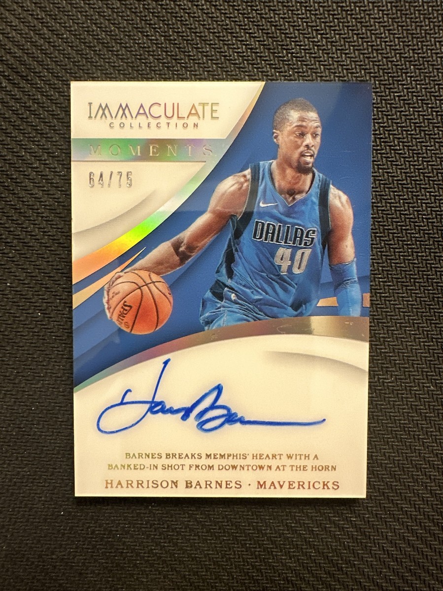 2017-18 Panini Immaculate Immaculate Moments /75 Harrison Barnes
