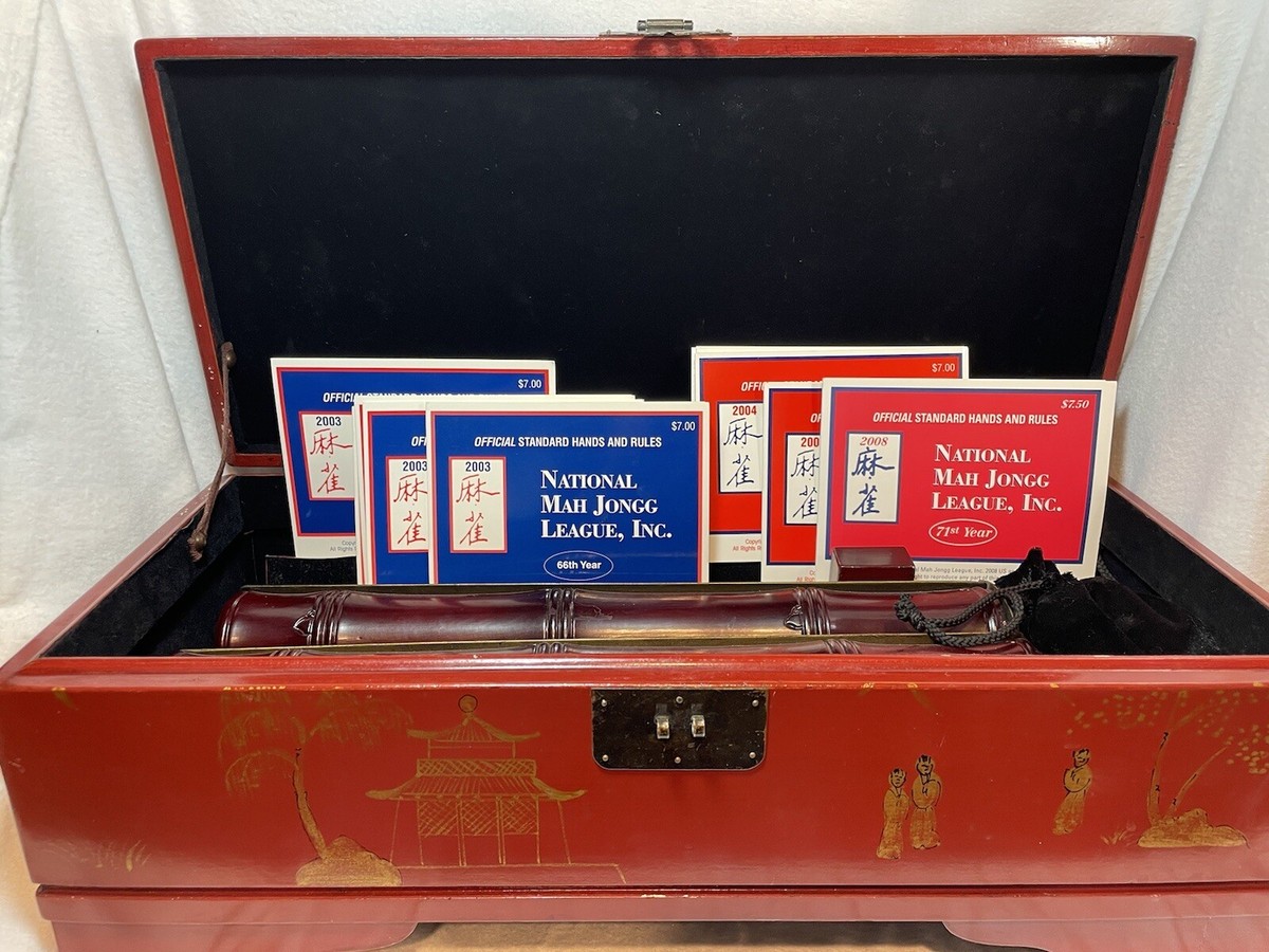 The Bombay Company Complete Mahjong Set w/ Wooden Display Box