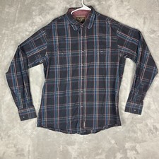 Wrangler Shirt Mens XL Multicolor Plaid Retro Western Pearl Snap Button Cowboy