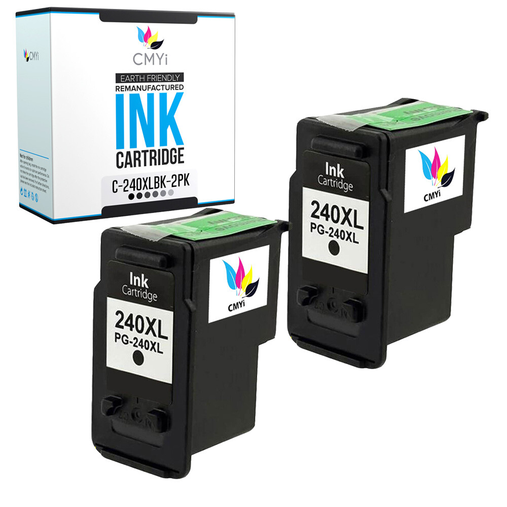 2PK PG-240XL Black Ink Cartridges for Canon PIXMA MG2120 MG2140 MG2220 MG3120