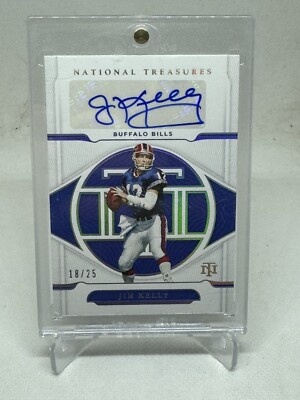 2021 Panini National Treasures -  Jim Kelly Patch Auto /25 Buffalo Bills