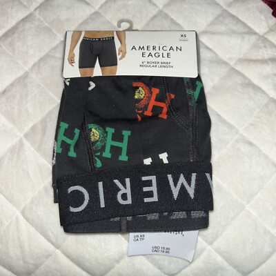 American Eagle GRINCH HO HO 6'' Boxer Brief - XS