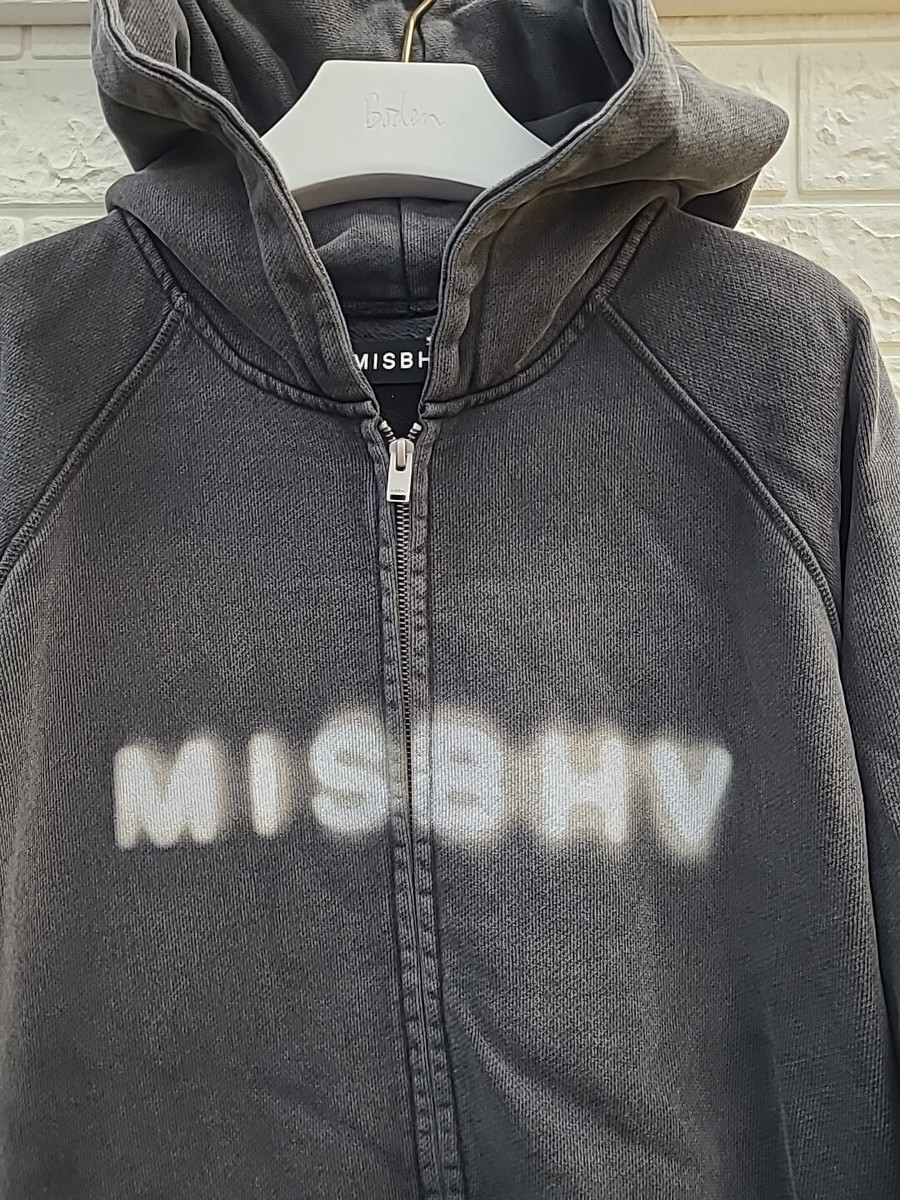 New MISBHV Black Community Long Sleeve Full Zip Hoodie Black Size