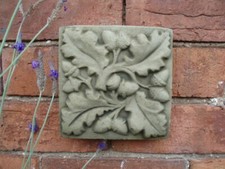 STONE GARDEN ACORN & OAK LEAF TILE WALL PLAQUE 🍂🍃