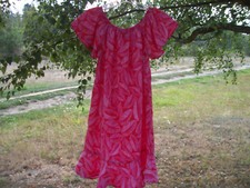 TEEN TROPICS SALMON  WHITE DRESS RUFFLE MERONA BRAND EASY X S