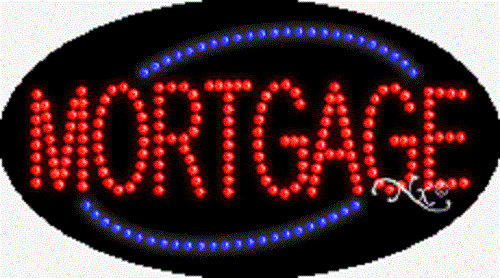 BRAND NEW "MORTGAGE" 27x15 OVAL SOLID/ANIMATED LED SIGN w/CUSTOM OPTIONS 24250 - Picture 1 of 3