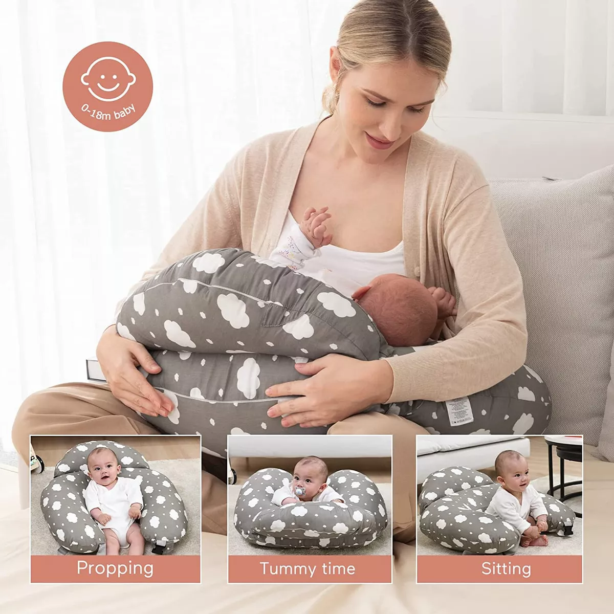Momcozy Nursing Pillow Breastfeeding Pillow Original Plus Size