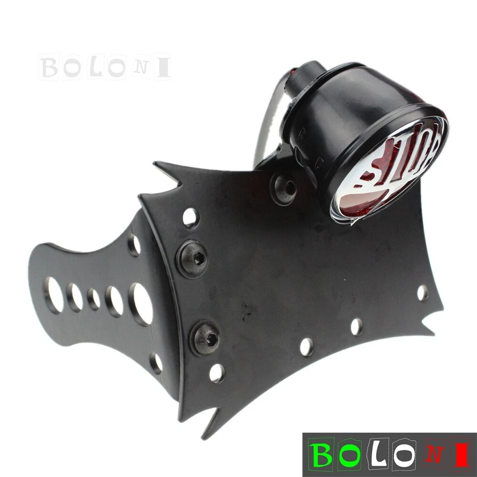 Luz trasera con soporte de matrícula 12 V luz trasera de freno para Harley Choppers Foto 4 de 4