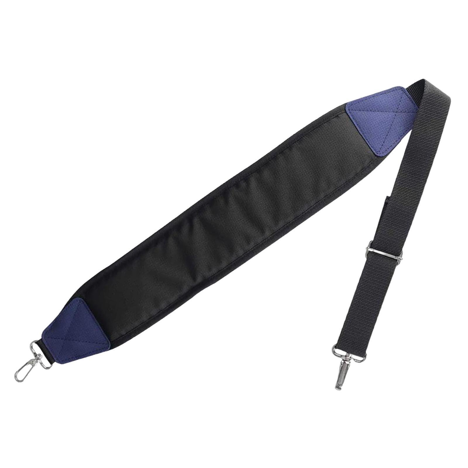 Golf Bag Strap 2 Clips Single Padded Universal Replacement Black Nylon