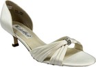Ivory Open Toe Med (1 in. to 2 3/4 in.) Bridal Shoes
