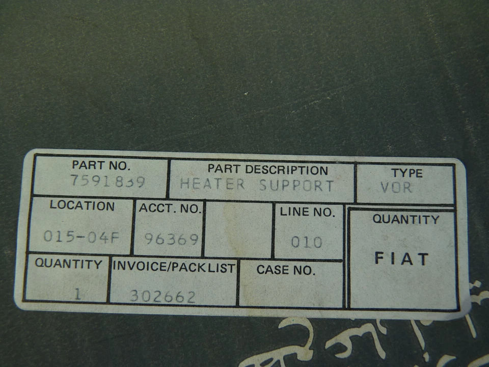 Fiat NOS heater support control lever assembly Bertone X1/9  1979-86 4437435 - Image 2 of 4