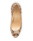 100% AUTH NEW WOMEN LOUBOUTIN PALAIS ROYAL PYTHON PLATFORM PUMP/HEEL US 10 — photo 3