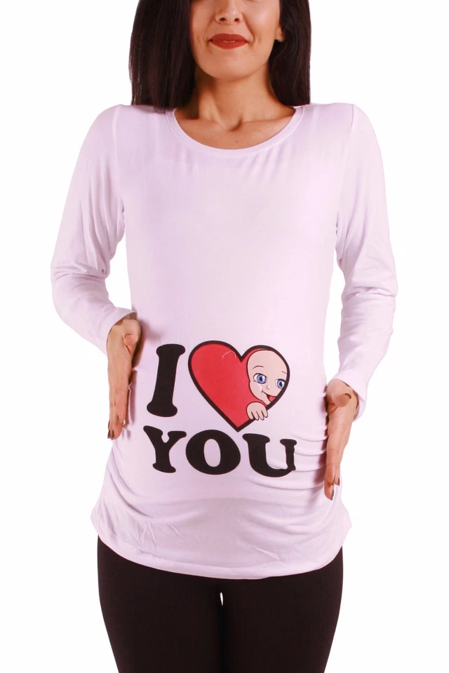 I Love You Lustige witzige süße Umstandsmode Sweatshirt Umstandsshirt Motiv MMC - Bild 1 von 1