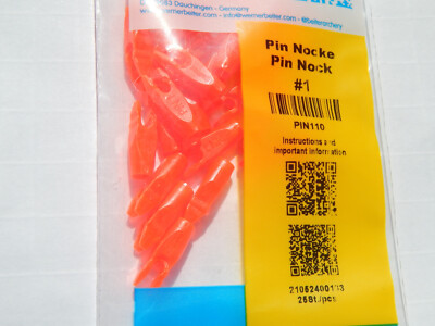 Pin Nock Nocke Pinnock Beiter Auswahl #1, #2 oder Hunter Beutel mit 25 Stück Pin