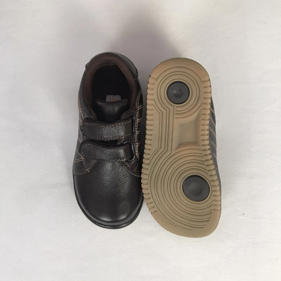 Bebé Niño Infante Niño Pequeño Negro/Niño Zapatilla Cuero Zapatos Talla 6 7 8 9 10 11 Foto 3 de 4