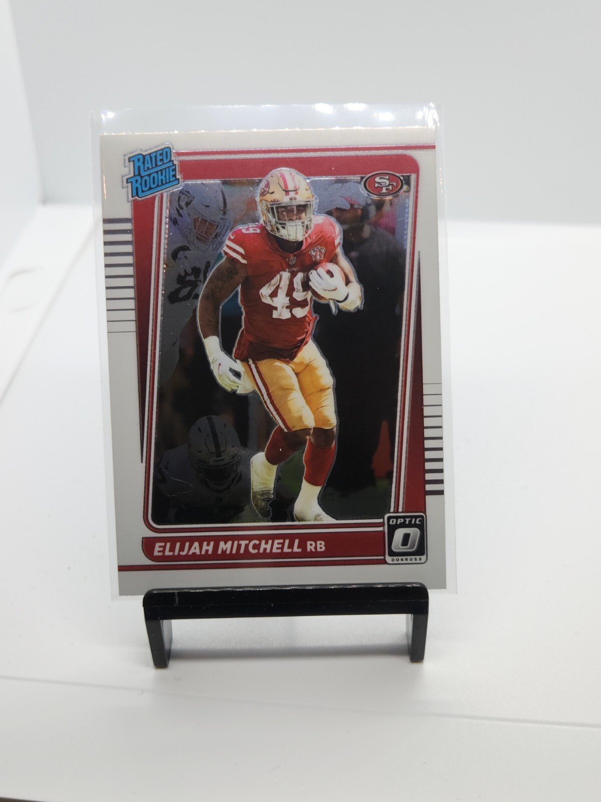 2021 Panini Donruss Optic Elijah Mitchell Rated Rookie San Francisco 49ers #291