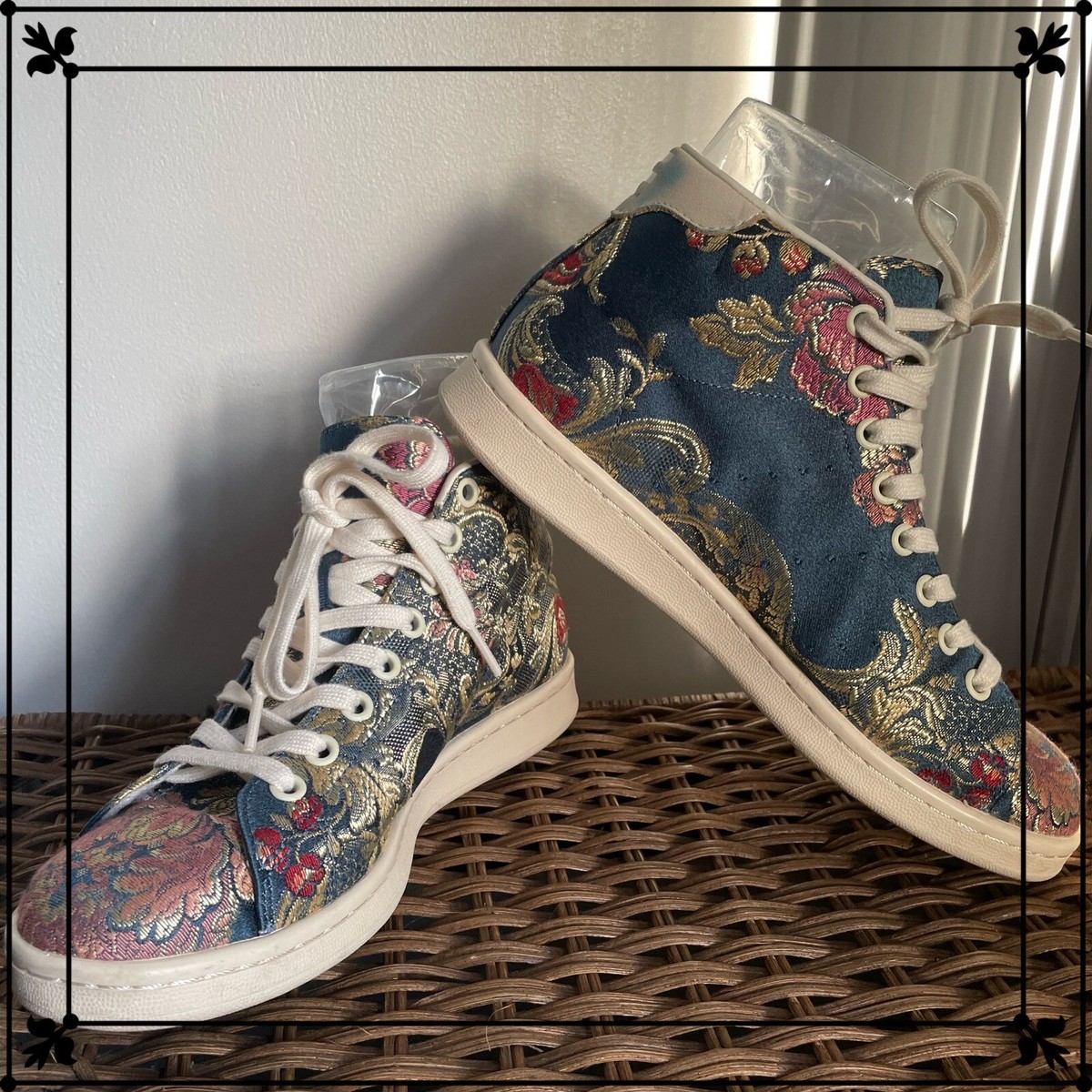 Pharrell X Adidas Brocade Jacquard Stan Smith Hi Tops - Men's 6.5 \u003d Women's  8 | eBay