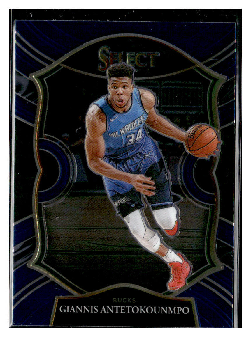 2020-21 Panini Select #54 Giannis Antetokounmpo Blue Milwaukee Bucks
