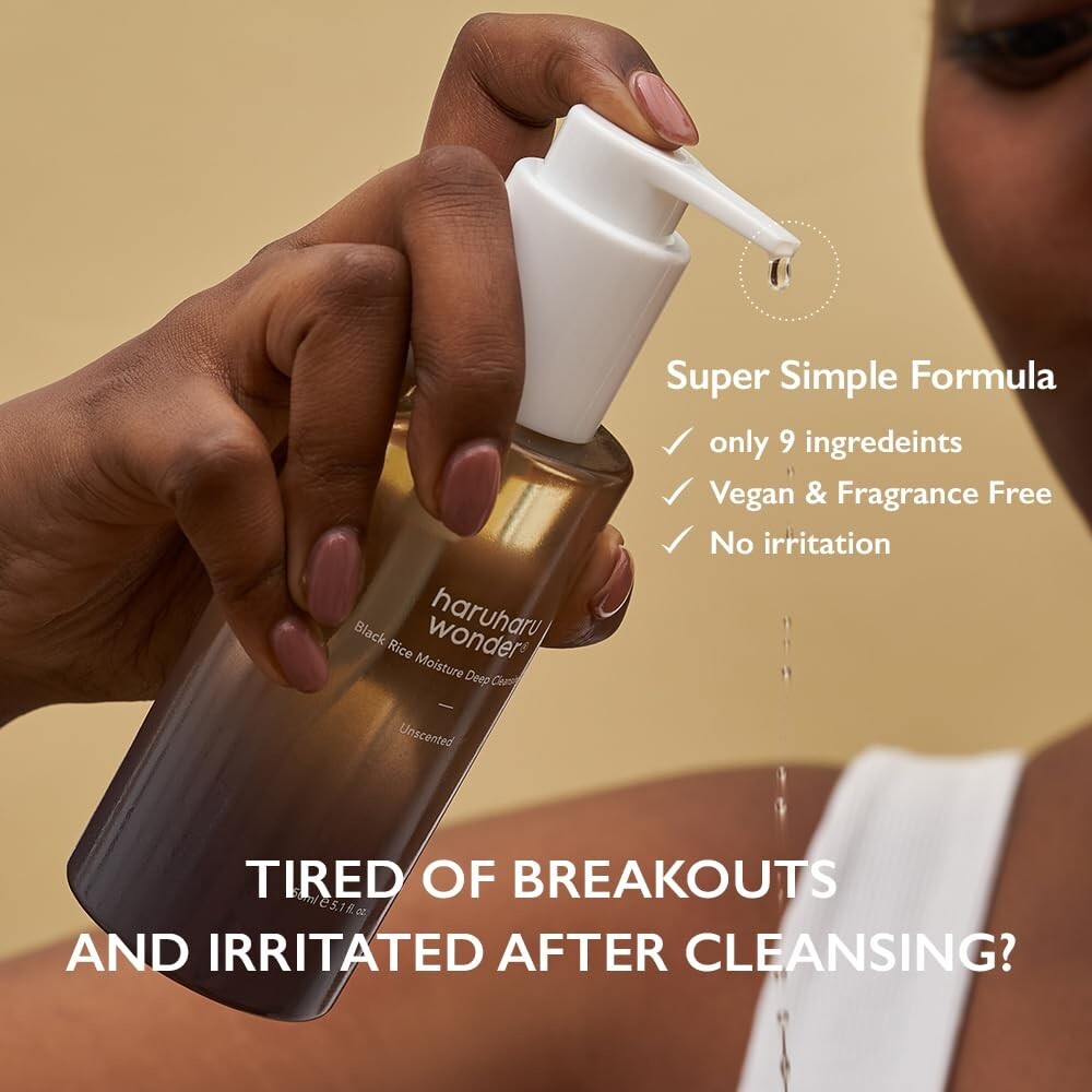 HARUHARU Wonder Black Rice Moisture Cleansing Oil 150ml | Korean Facial Cleanser