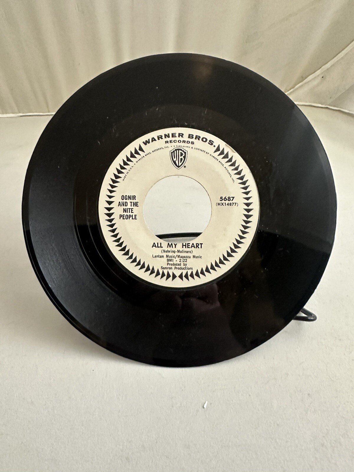 Ognir And The Nite People 45RPM - I Found A New Love/All My Heart WLP VG+