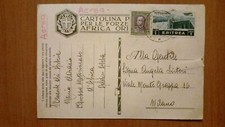 STORIA POSTALE - AFRICA ORIENTALE - INTERO F23 - FRANCHIGIA MILITARE